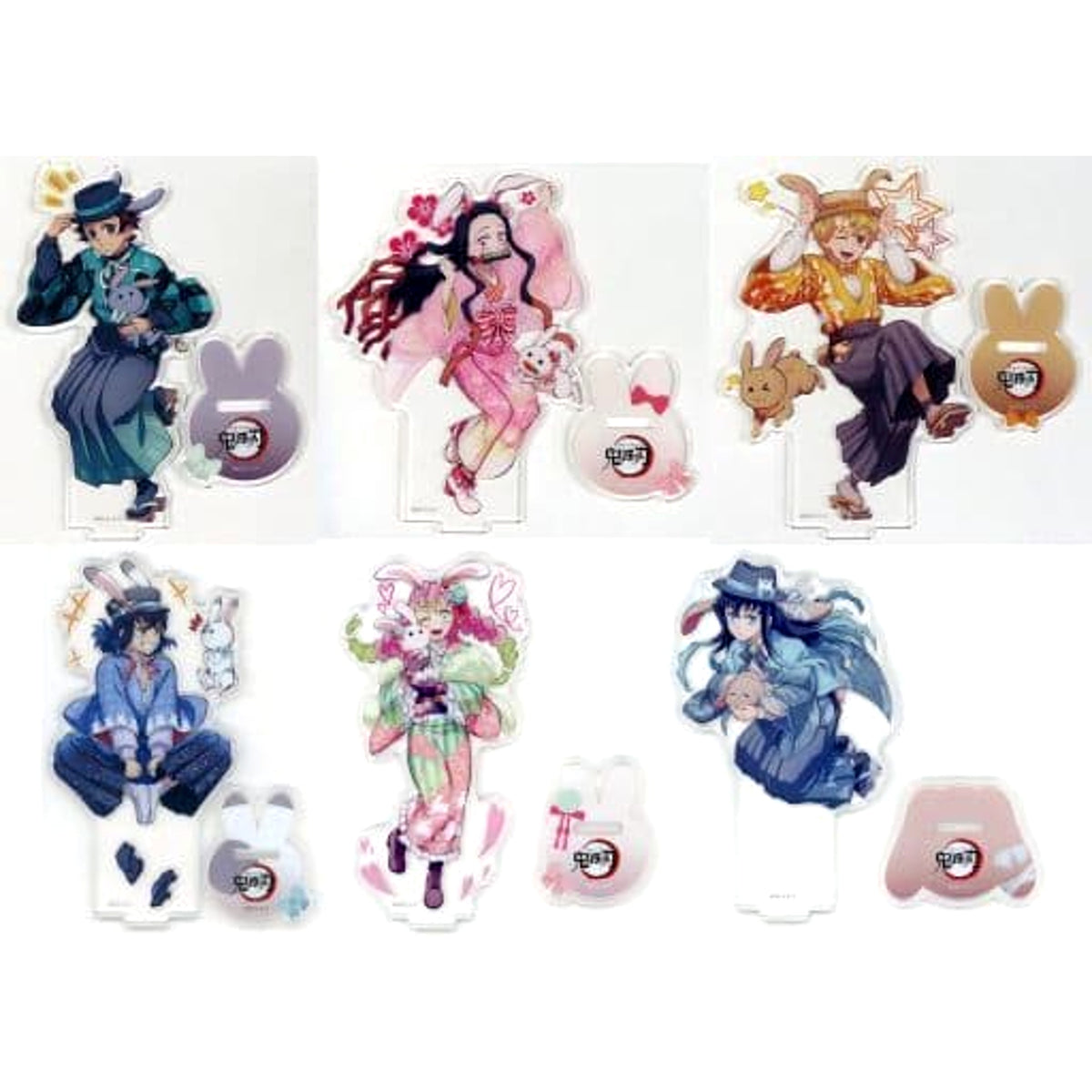 Demon Slayer: Kimetsu no Yaiba Tanjiro Kamado & Others All 6 Types Set Year of the Rabbit Random Acrylic Stand animate Girls Festival 2023 Limited Acrylic Stands [USED]