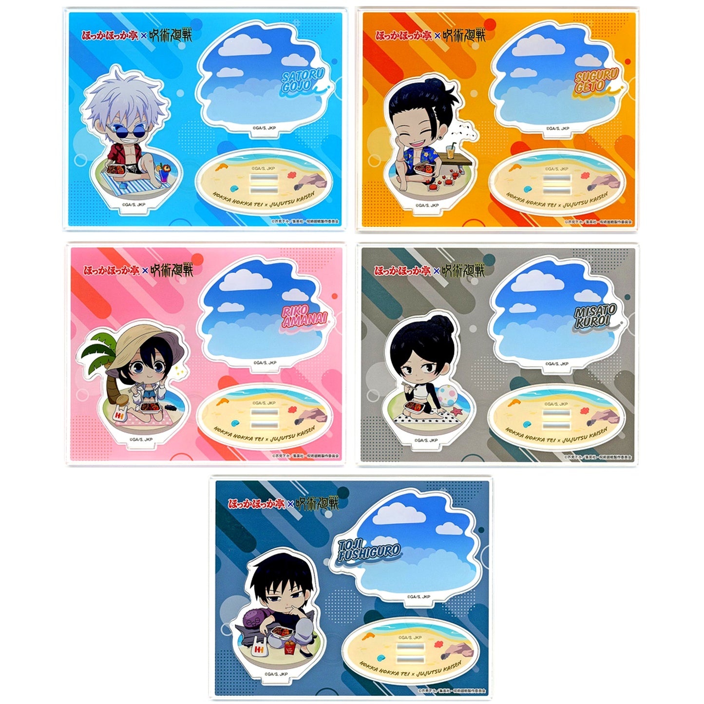 Set of 5 Hokka Hokka Tei x Jujutsu Kaisen Original Acrylic Stand - Hidden Inventory Premature Death [USED]