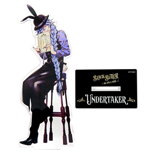 Undertaker Big Acrylic Stand Cafe & Shop Edition Black Butler Black Label Bitter Rabbit CAFE AND SHOP [USED]