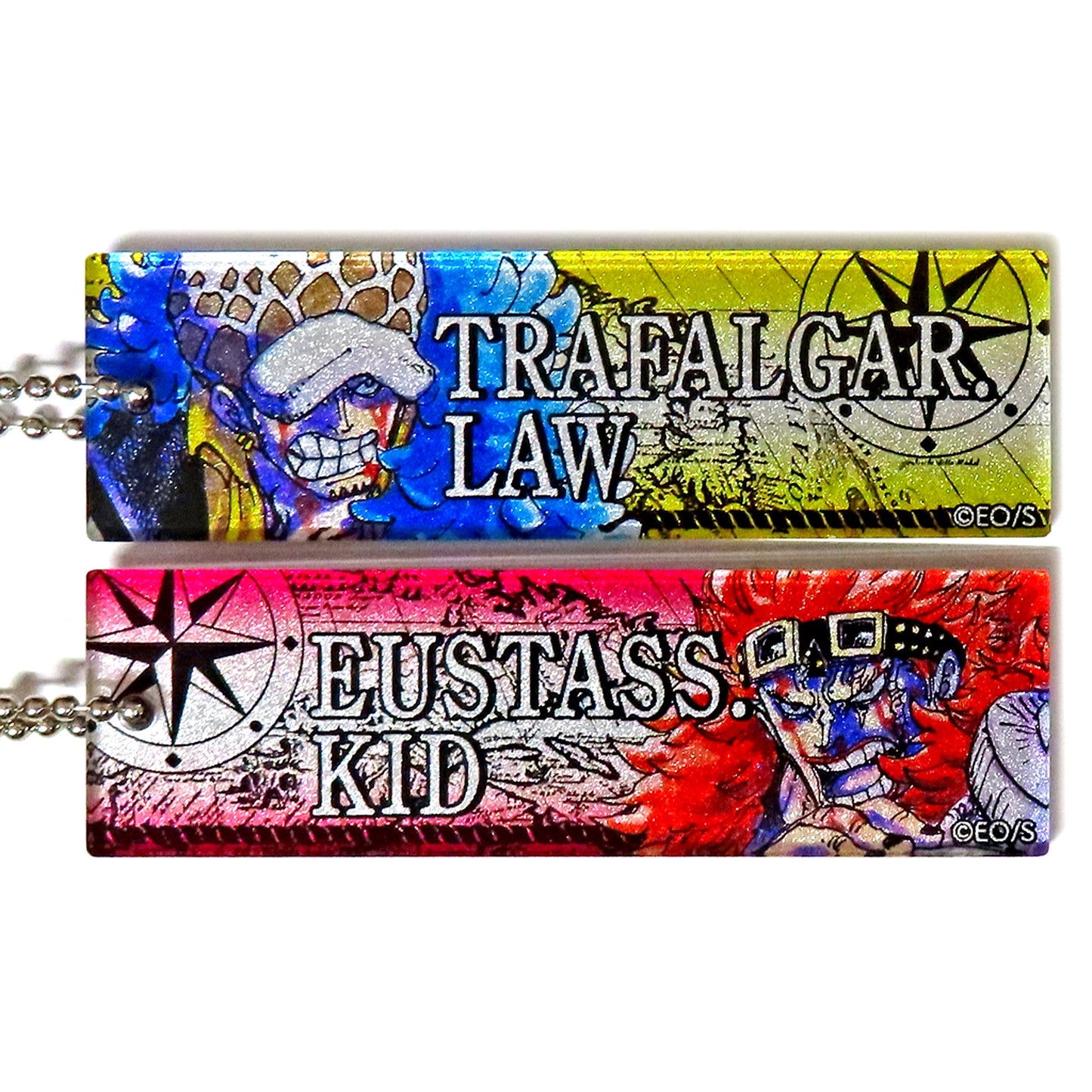 Trafalgar Law & Eustass Kid One Piece Gradation Acrylic Keychain Set of 2 [USED]