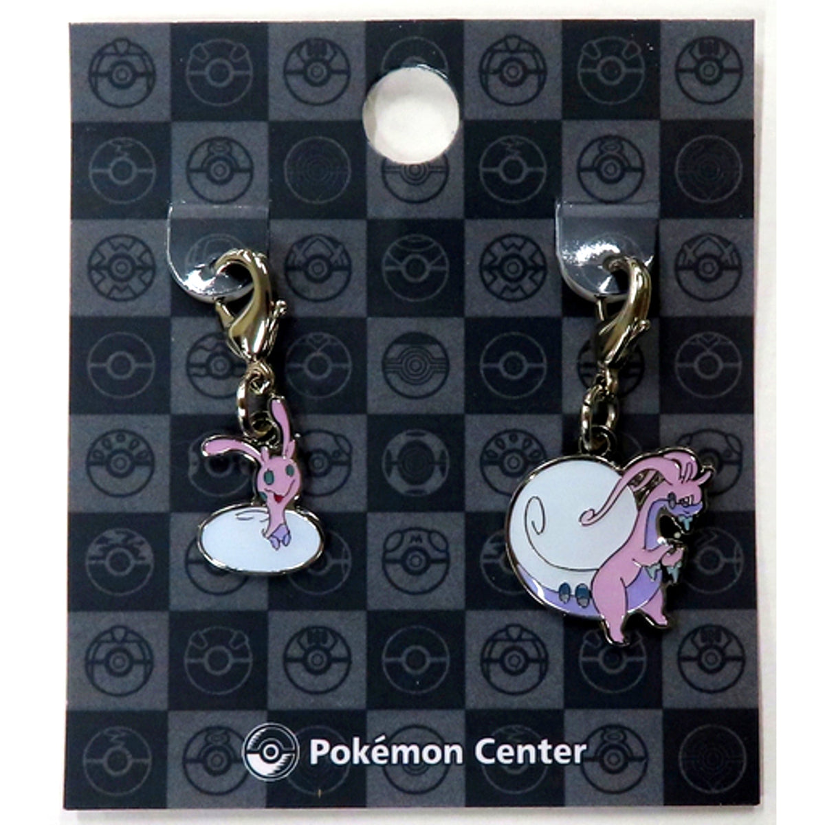Hisuian Sliggoo & Hisuian Goodra H705 H706 Pokemon National Pokedex Metal Charm Pokemon Center Limited [USED]