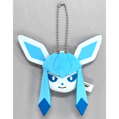 Pokemon Glaceon Eevee Friends Vol.2 Face Plush Toy with Ball Chain Plush [USED]