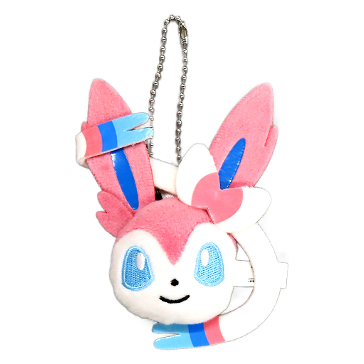 Sylveon Pokemon Face Plush Toy with Ball Chain Eevee Friends Vol.2 Mascot [USED]