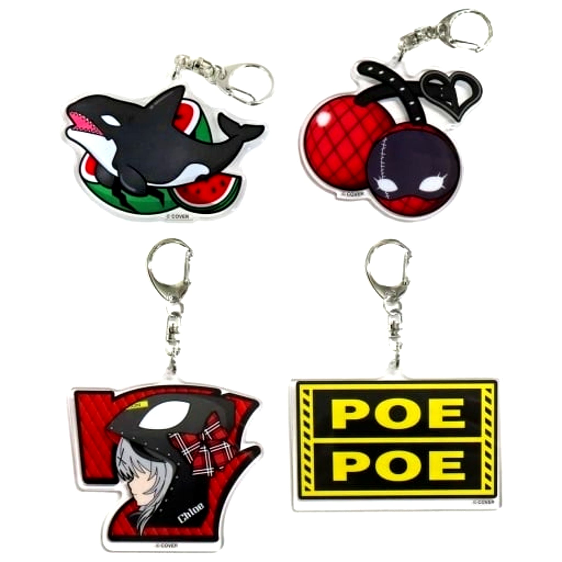 Set of 4 Sakamata Chloe Hololive Random Acrylic Keychain Sakamata Chloe Birthday Celebration 2023 [USED]