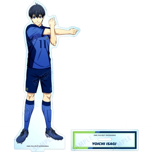 Yoichi Isagi Pre-Match Prep Ver. Illustration BIG Acrylic Stand Blue Lock [USED]