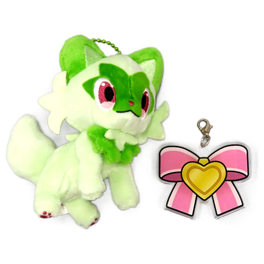Sprigatito Pokemon Scarlet Violet + The Hidden Treasure of Area Zero Mascot & Nakayoshi Ribbon Style Charm Pokemon Center Limited Switch Software Purchase Benefits Charm [USED]