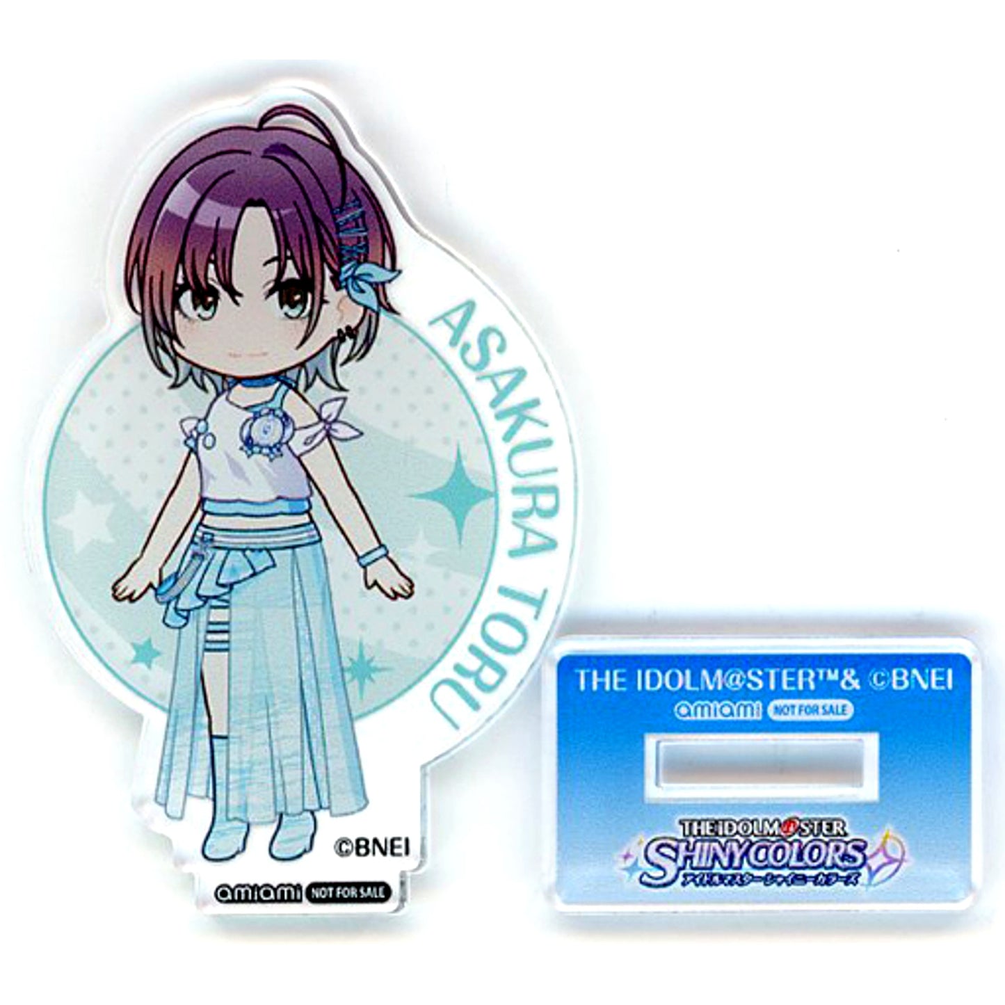 Toru Asakura THE IDOLM@STER SHINY COLORS Mini Acrylic Figure Stand Clear Marine Calm Ver. 1/7 Scale Figure AmiAmi Bonus [USED]