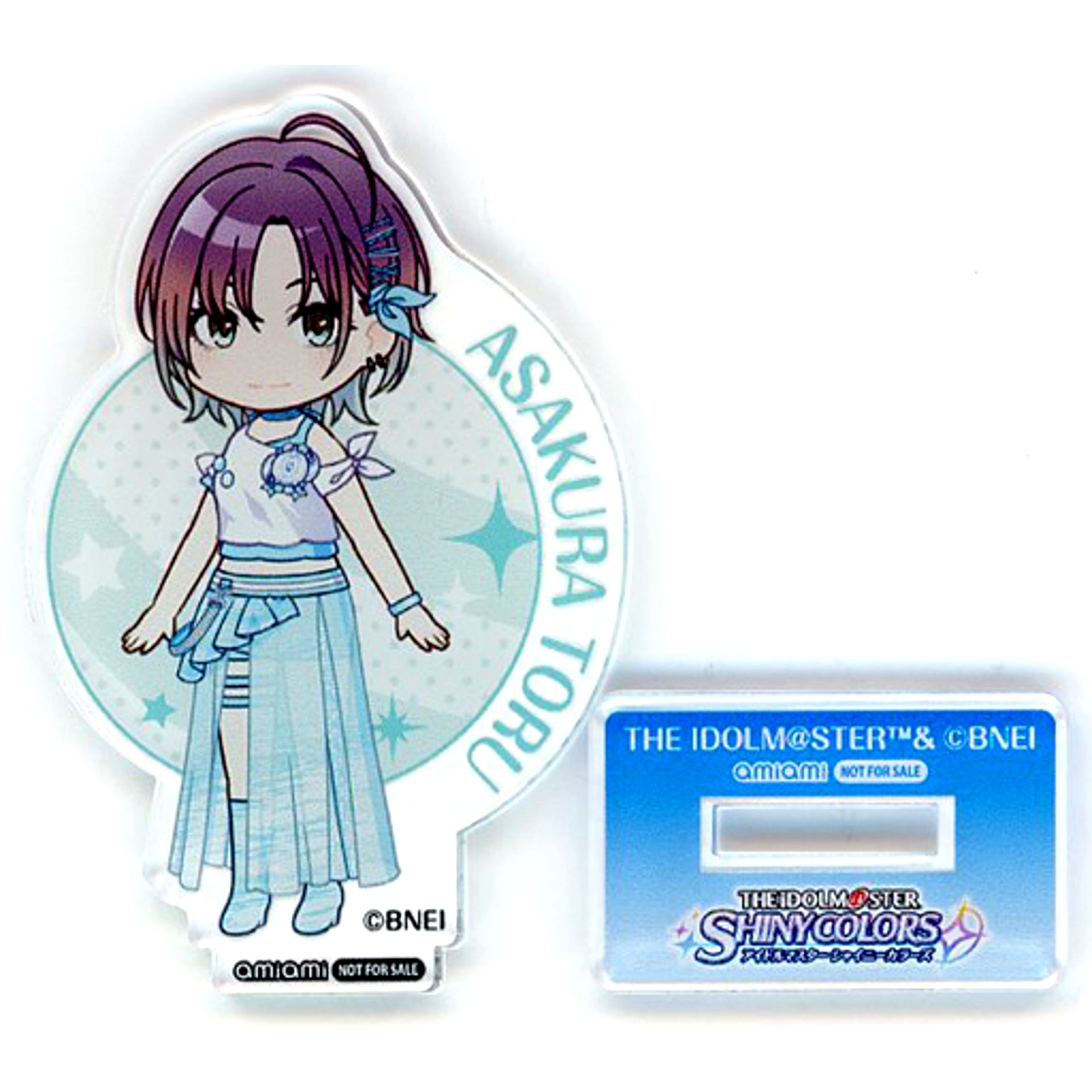Toru Asakura THE IDOLM@STER SHINY COLORS Mini Acrylic Figure Stand Clear Marine Calm Ver. 1/7 Scale Figure AmiAmi Bonus [USED]