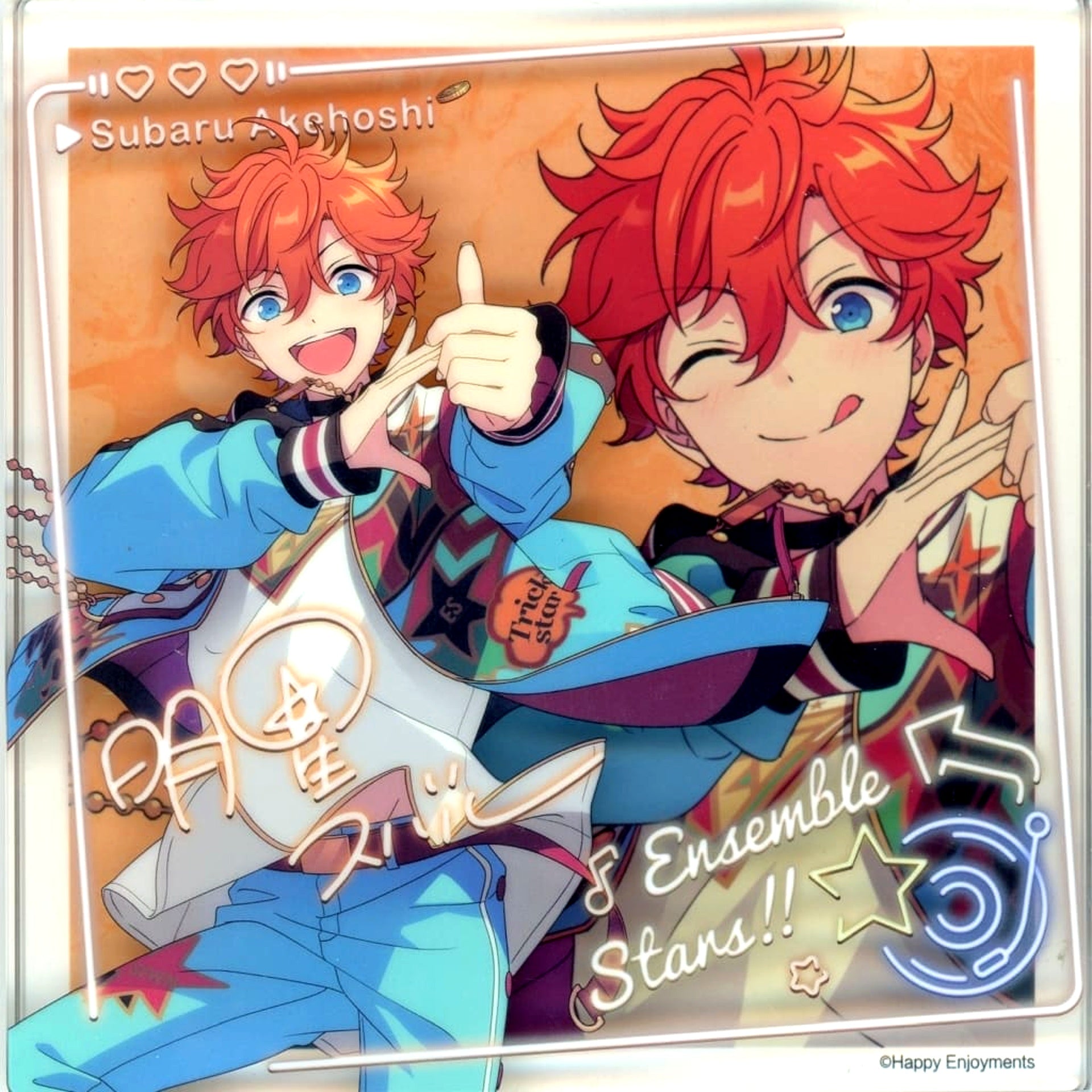 Subaru Akehoshi Ensemble Stars!! Commemorative Acrylic Block Square China 7th Anniversary Commemorative Goods [USED]