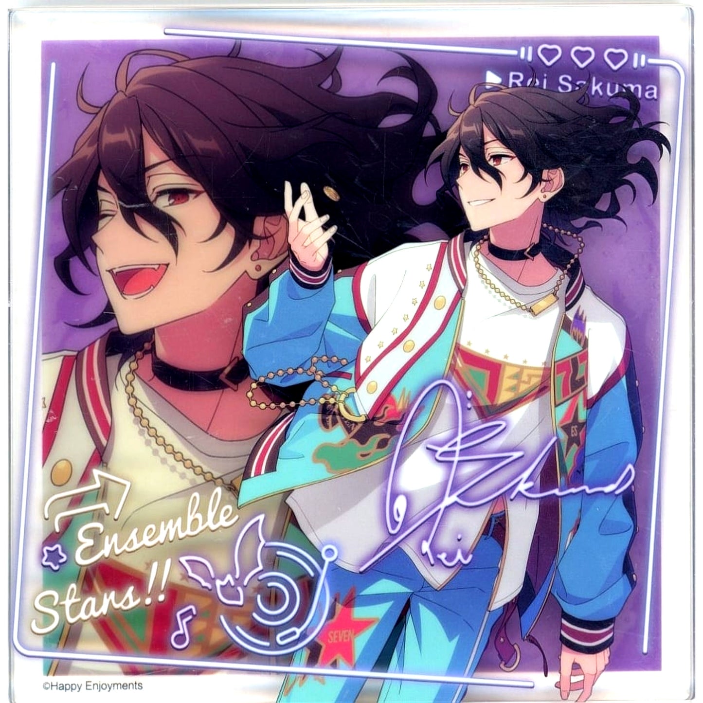 Rei Sakuma Ensemble Stars!! Square Commemorative Acrylic Block China 7th Anniversary Commemorative Goods [USED]