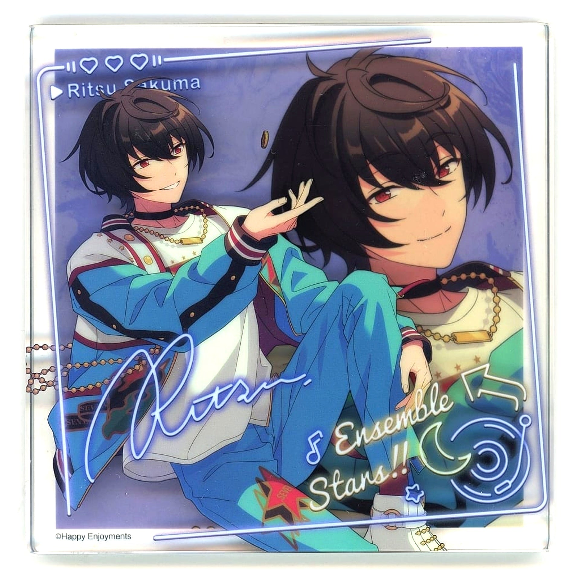 Ritsu Sakuma Ensemble Stars!! Commemorative Acrylic Block Square China 7th Anniversary Goods [USED]