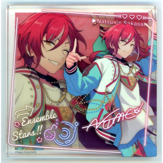 Natsume Sakasaki Ensemble Stars!! Commemorative Acrylic Block Square China 7th Anniversary Commemorative Goods [USED]