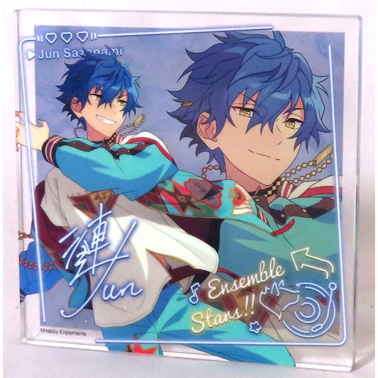 Jun Sazanami Ensemble Stars!! Commemorative Acrylic Block Square China 7th Anniversary [USED]