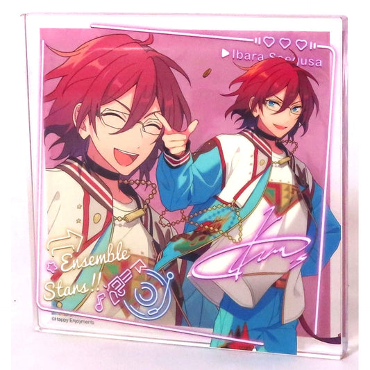 Ibara Saegusa Ensemble Stars!! Commemorative Acrylic Block Square China 7th Anniversary Commemorative Goods [USED]