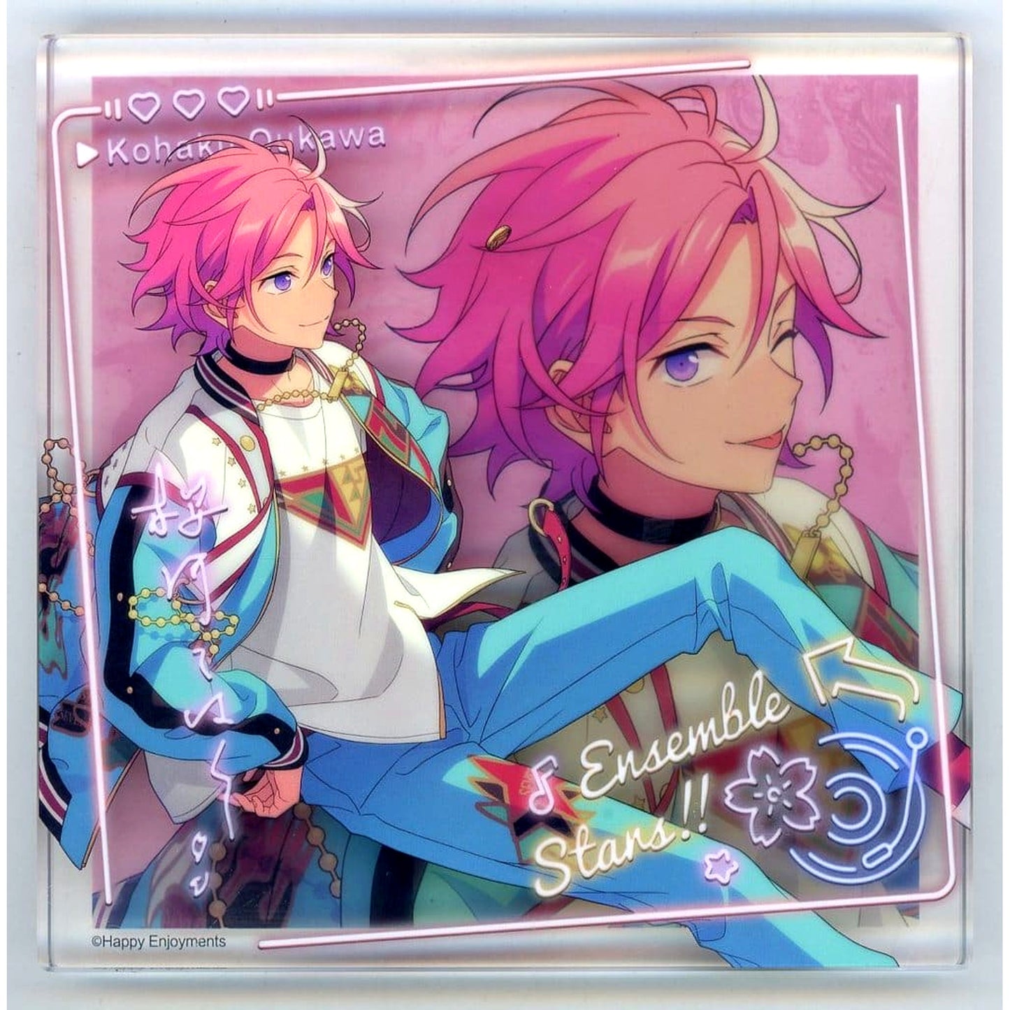 Kohaku Oukawa Ensemble Stars!! Commemorative Acrylic Block Square China 7th Anniv. Goods [USED]