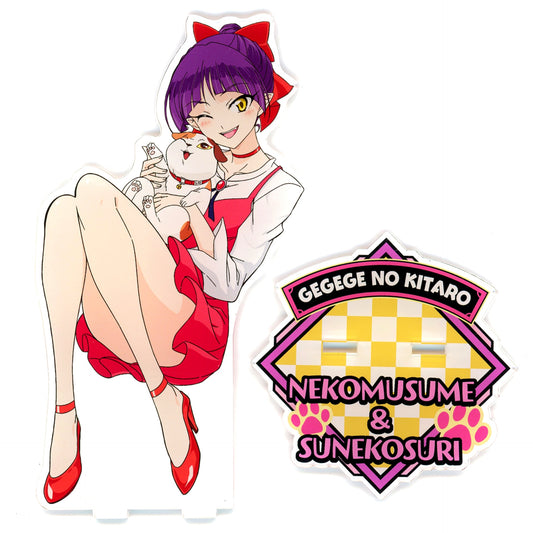 Nekomusume & Sunekosuri Yurui GeGeGe no Kitaro Shop in Chofu Parco Acrylic Stand [USED]