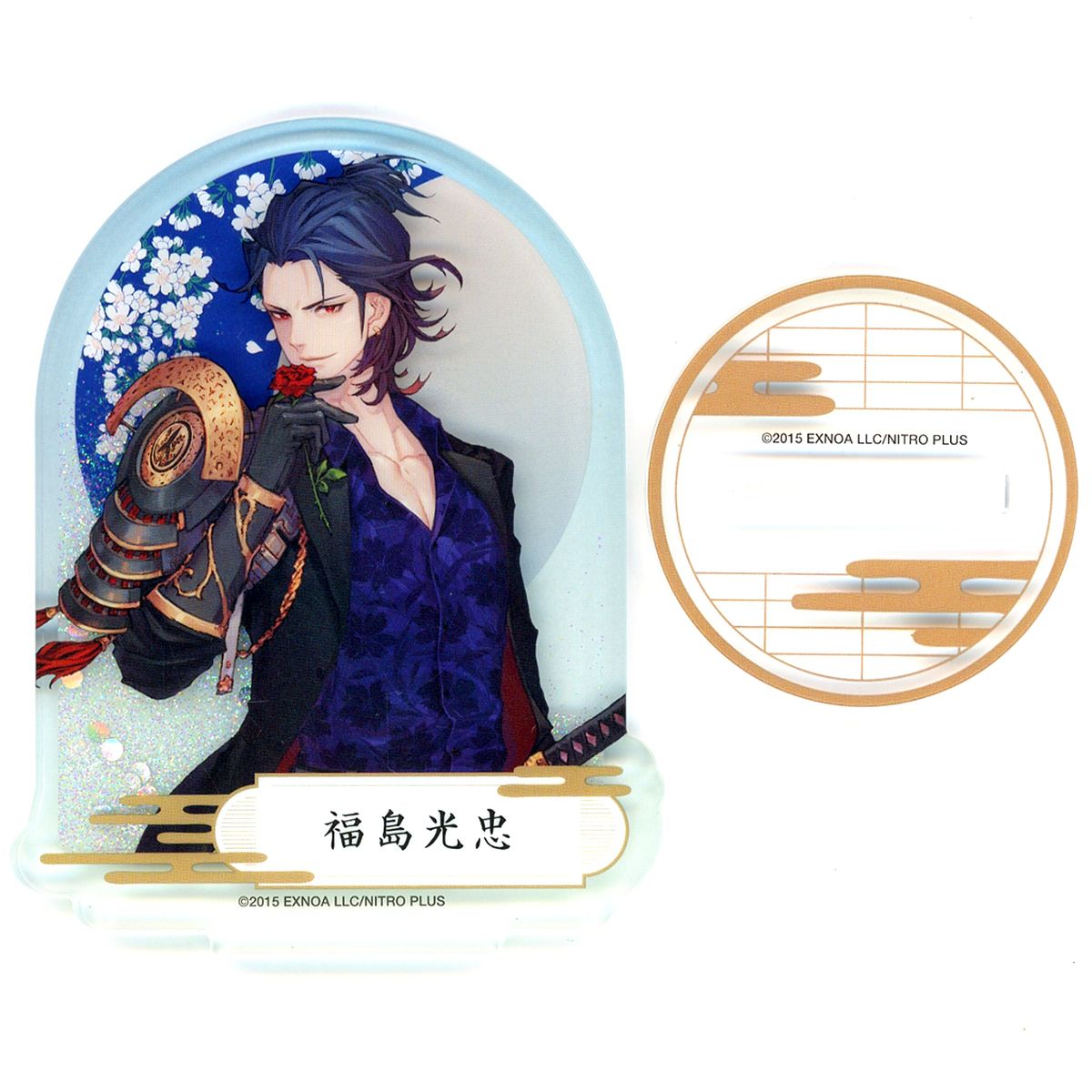 Fukushima Mitsutada Touken Ranbu ONLINE Service 9th Anniversary Commemoration: Ba Kyu Ko Kyu Fair Prism Acrylic Stand [USED]
