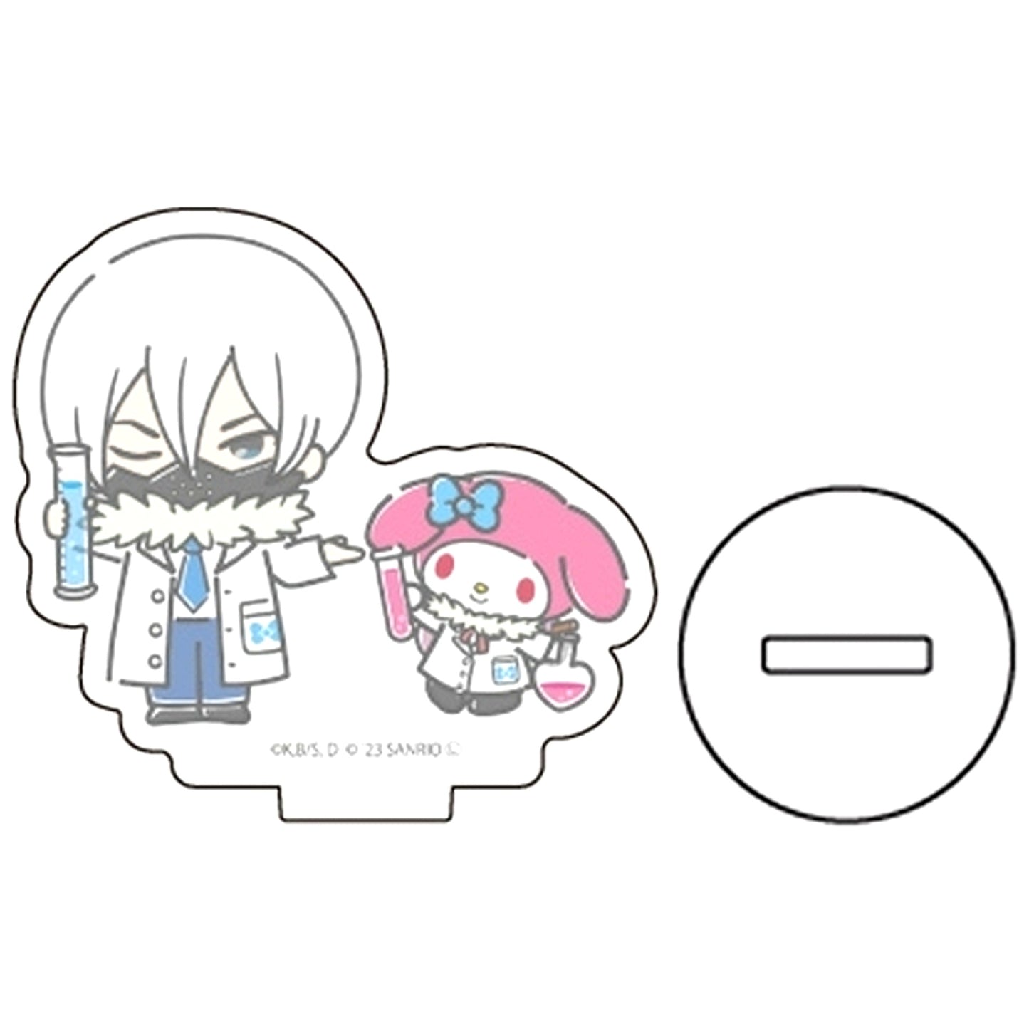 Hyoga x My Melody Dr.STONE x Sanrio Characters Acrylic Petit Stand 03. White Coat - Mini Character Illustration [USED]