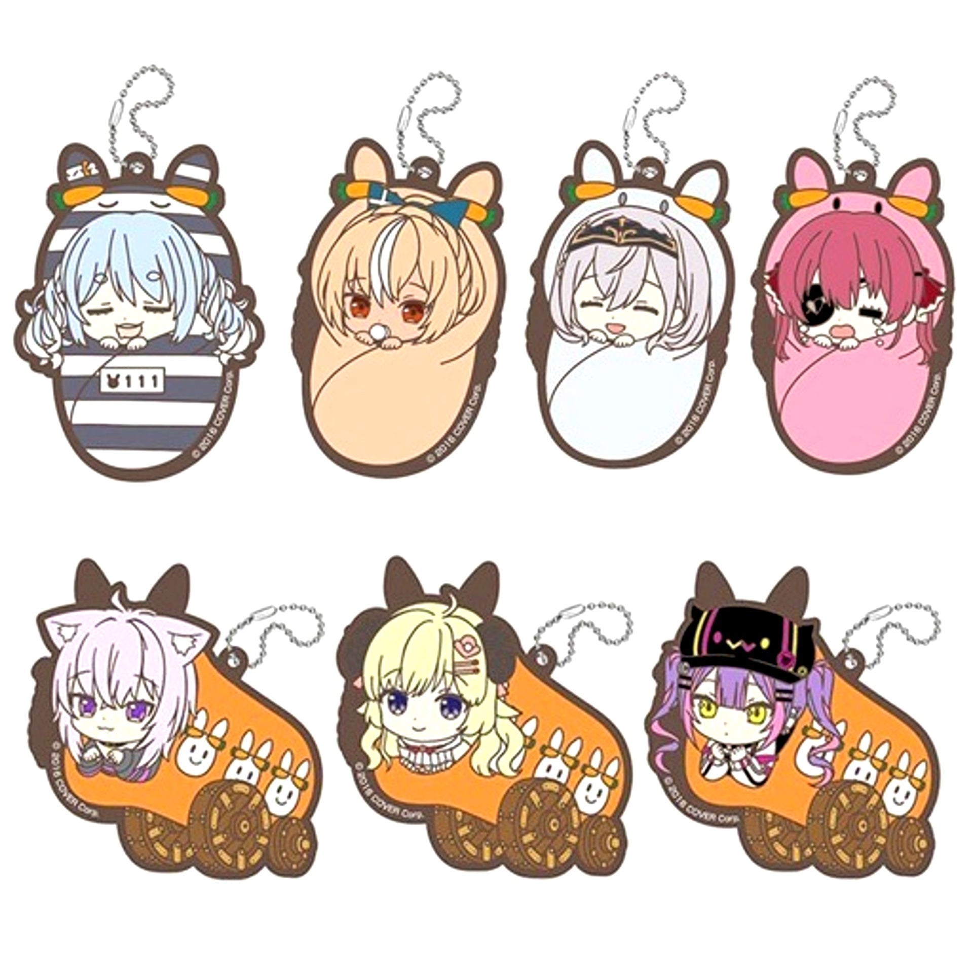 Set of 7 Hololive All Humanity Rabbitification Project RebaRaba! [USED]
