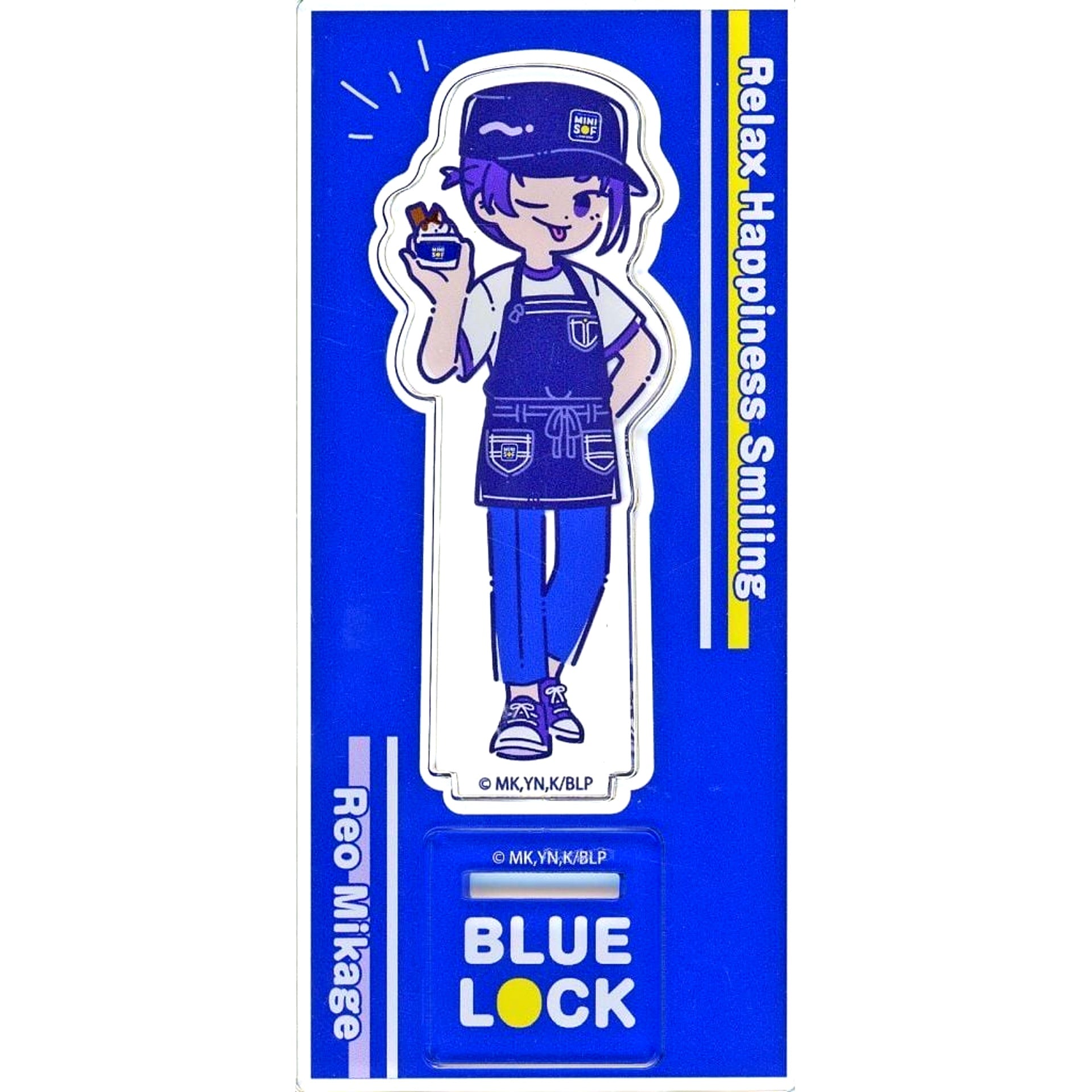 Reo Mikage Retopopu Acrylic Stand Blue Lock x Ministop Minisof [USED]