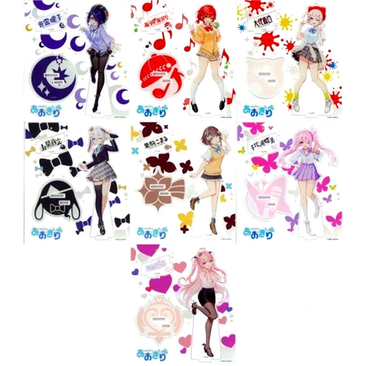 Group Virtual YouTuber Aogiri High School Single Item Acrylic Stand CD AOGIRI CAMPUS 7 Members Complete Set Edition Bundle Bonus [USED]