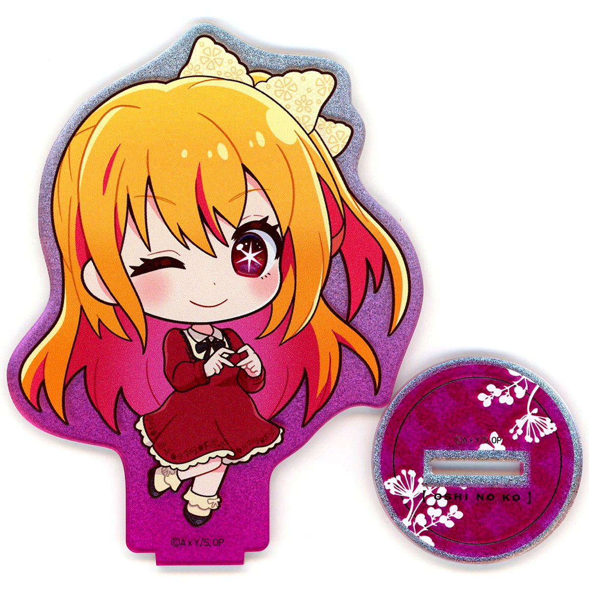 Ruby Hoshino Oshi no Ko x Toei Kyoto Studio Park Collabo Aim for the Brightest Star Mini Character Glitter Acrylic Stand Eigamura Ver. One Piece [USED]