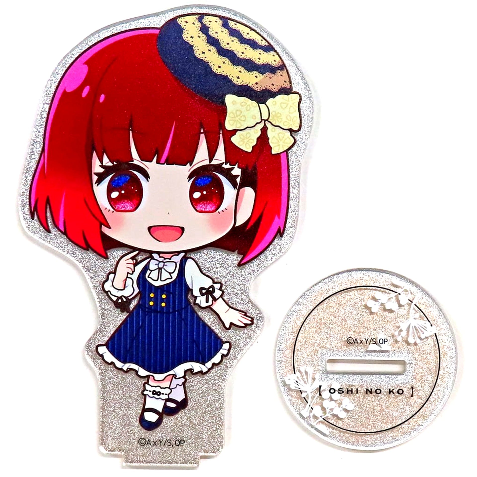 Kana Arima Oshi no Ko x Toei Kyoto Studio Park Collaboration Aim for Movie Village No.1 Star - In This Entertainment World, Attendance Track Record Is a Weapon - Mini Chara Glitter Acrylic Stand Movie Village Ver One-Piece Dress [USED]