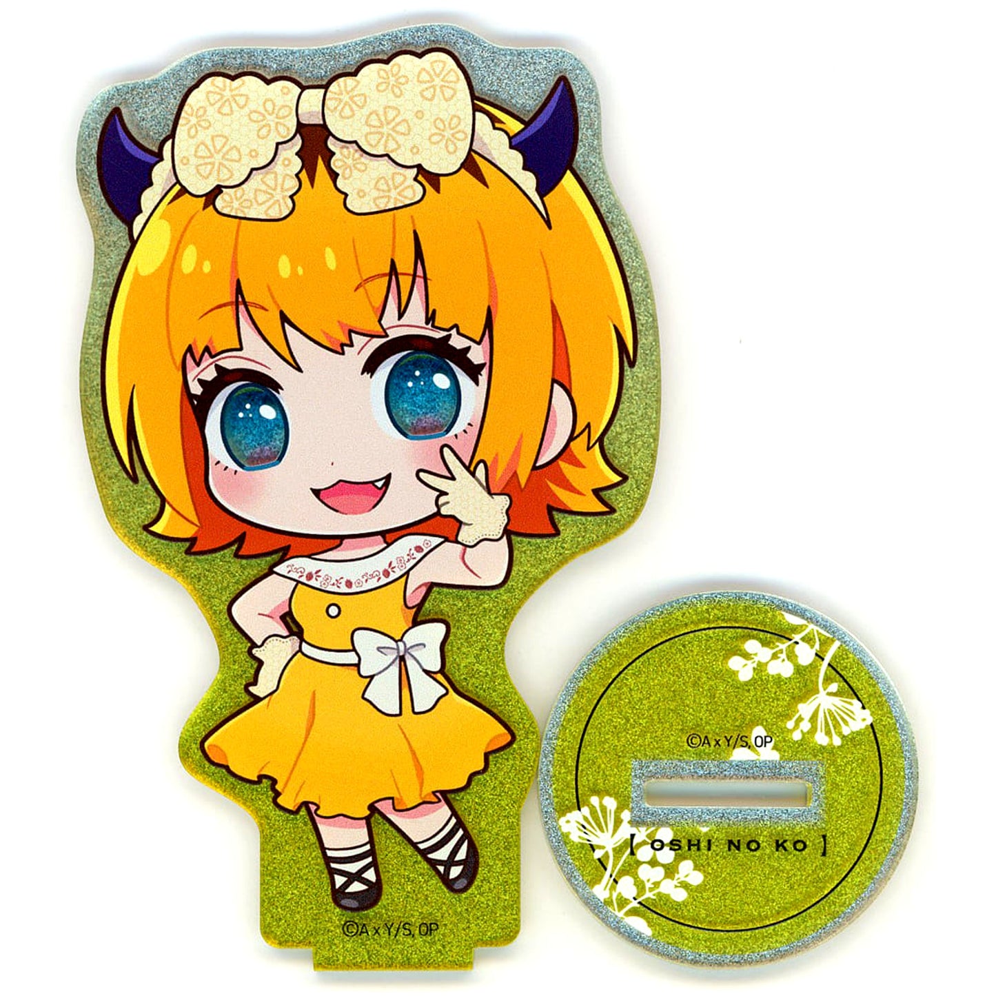 MEM-cho Oshi no Ko Toei Uzumasa Eigamura Collaboration Aim for the No.1 Star at Eigamura - In This Entertainment World, Attendance Results Are a Weapon - Mini Character Glitter Acrylic Stand Eigamura ver. One Piece [USED]