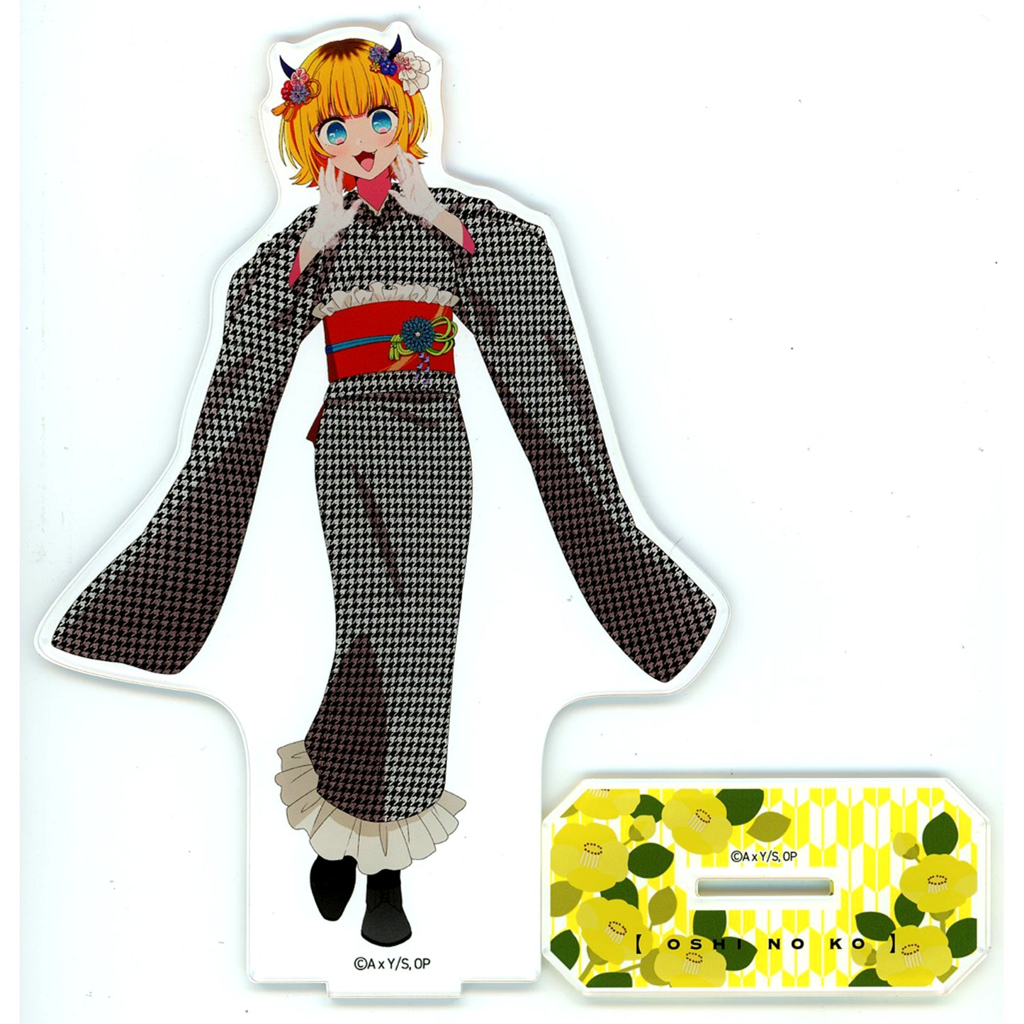 Mem-cho Acrylic Figure Stand Eigamura Ver. Kimono Oshi no Ko x Toei Kyoto Studio Park Collabo Aim Eigamuras First Star In this entertainment world mobilization numbers are a weapon [USED]