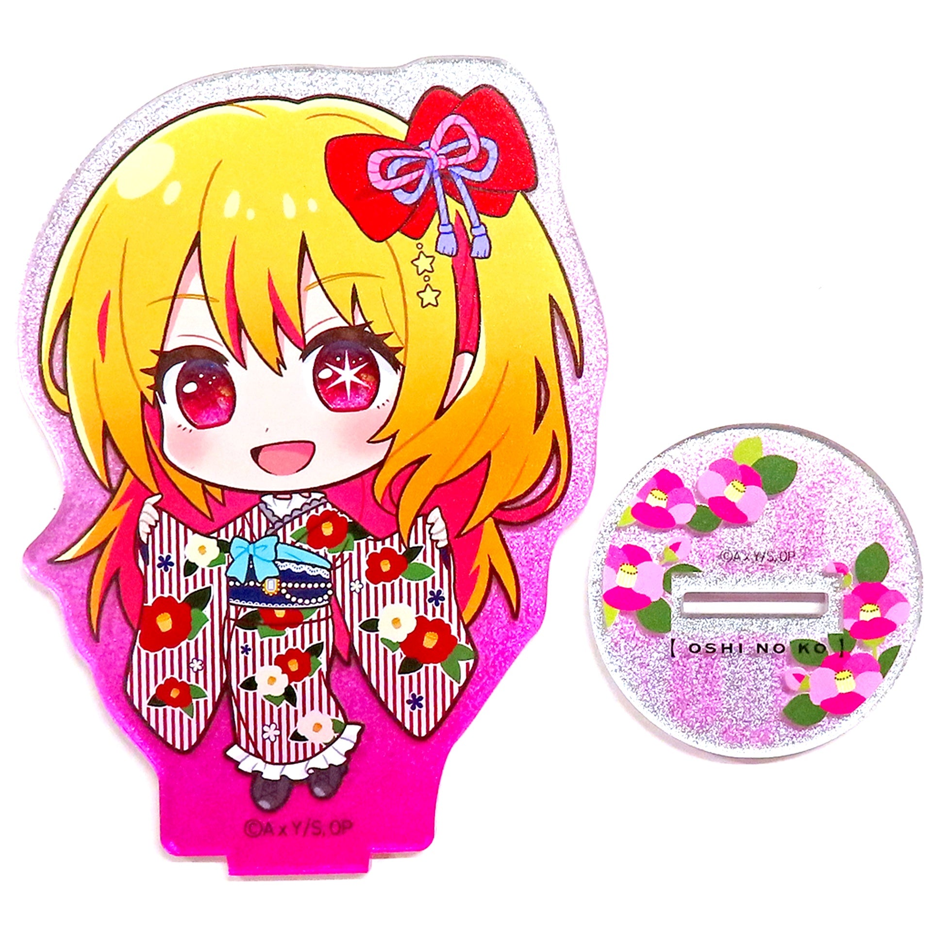 Ruby Hoshino Mini Character Glitter Acrylic Stand Eigamura Ver. Kimono Oshi no Ko x Toei Kyoto Studio Park Collabo Aim Eigamuras First Star In this entertainment world mobilization numbers are a weapon [USED]