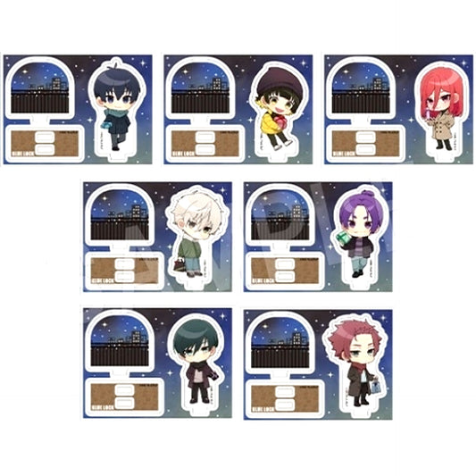 Set of 7 Blue Lock Trading Acrylic Stand Mini Character winter ver. Animate Girls Festival 2023 Goods [USED]