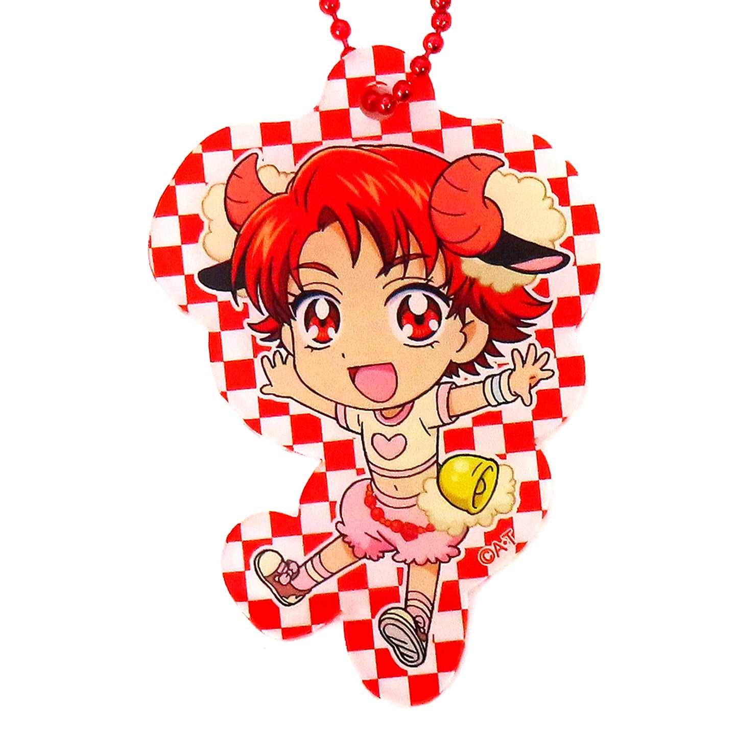 Rin Natsuki Cure Rouge Acrylic Charm Pretty Cure All Stars Kawairo Palette Red and White Sheep Pretty Store Ltd [USED]