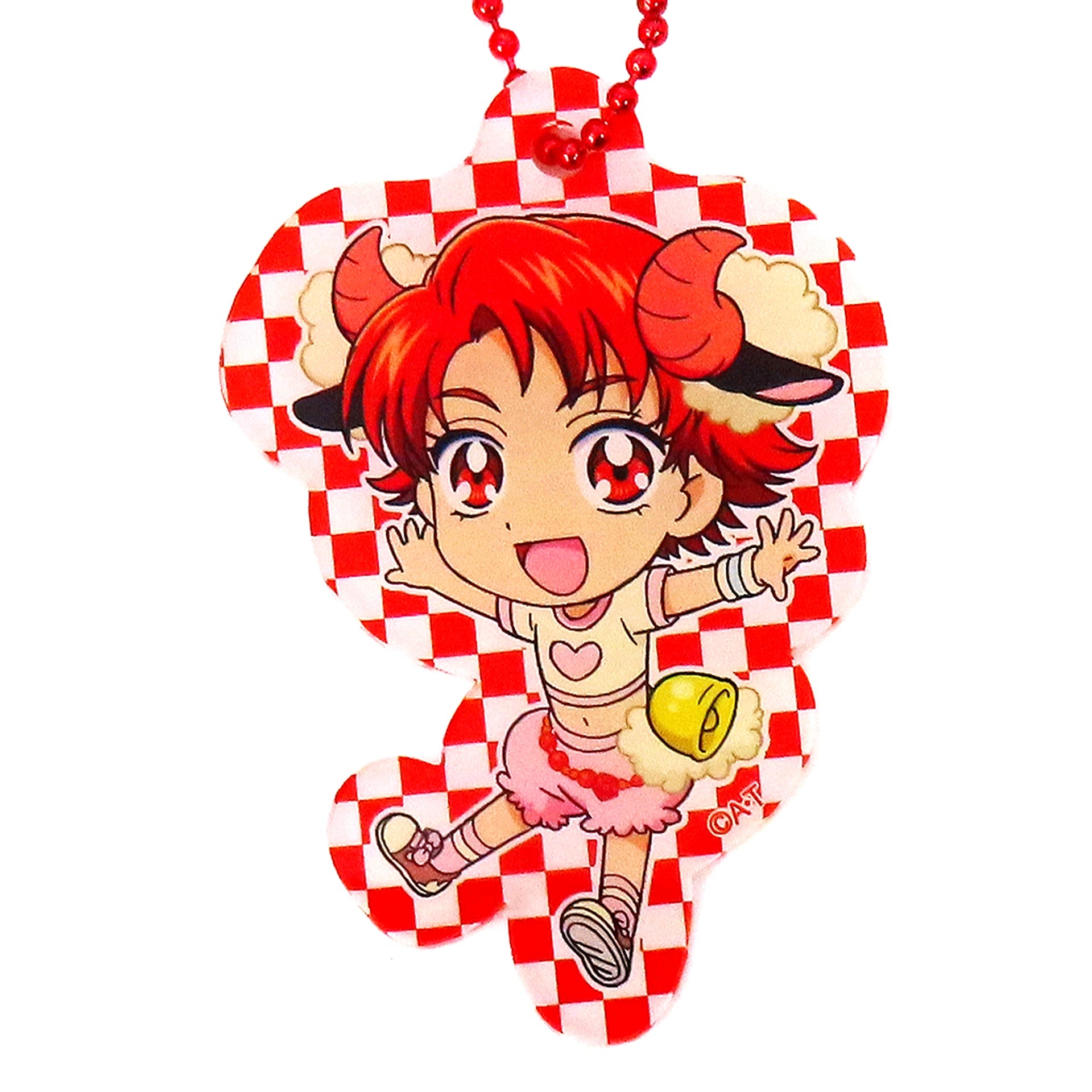 Rin Natsuki Cure Rouge Acrylic Charm Pretty Cure All Stars Kawairo Palette Red and White Sheep Pretty Store Ltd [USED]
