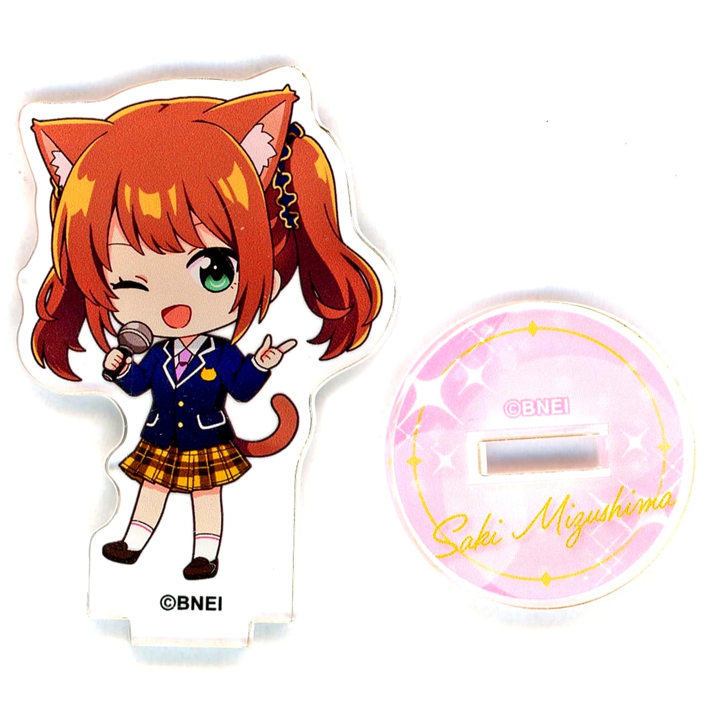 Saki Mizushima THE IDOLM@STER SideM x Karaoke Manekineko Mini Acrylic Stand BOX A [USED]