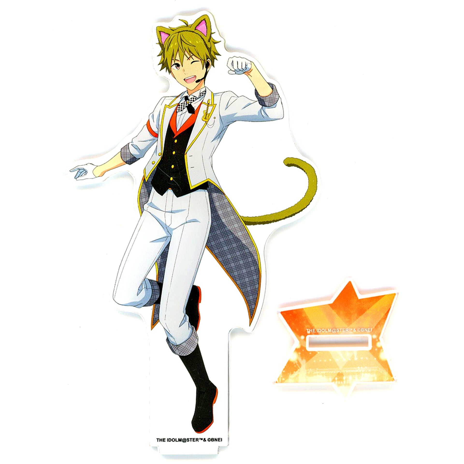 Hayato Akiyama Idolmaster SideM Acrylic Stand x Karaoke Manekineko [USED]