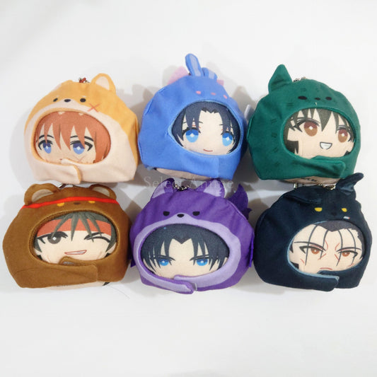Rurouni Kenshin: Meiji Kenkaku Romantan Kenshin Himura & Others Anizukin Plush Mascot All 6 Types Set Plush [USED]