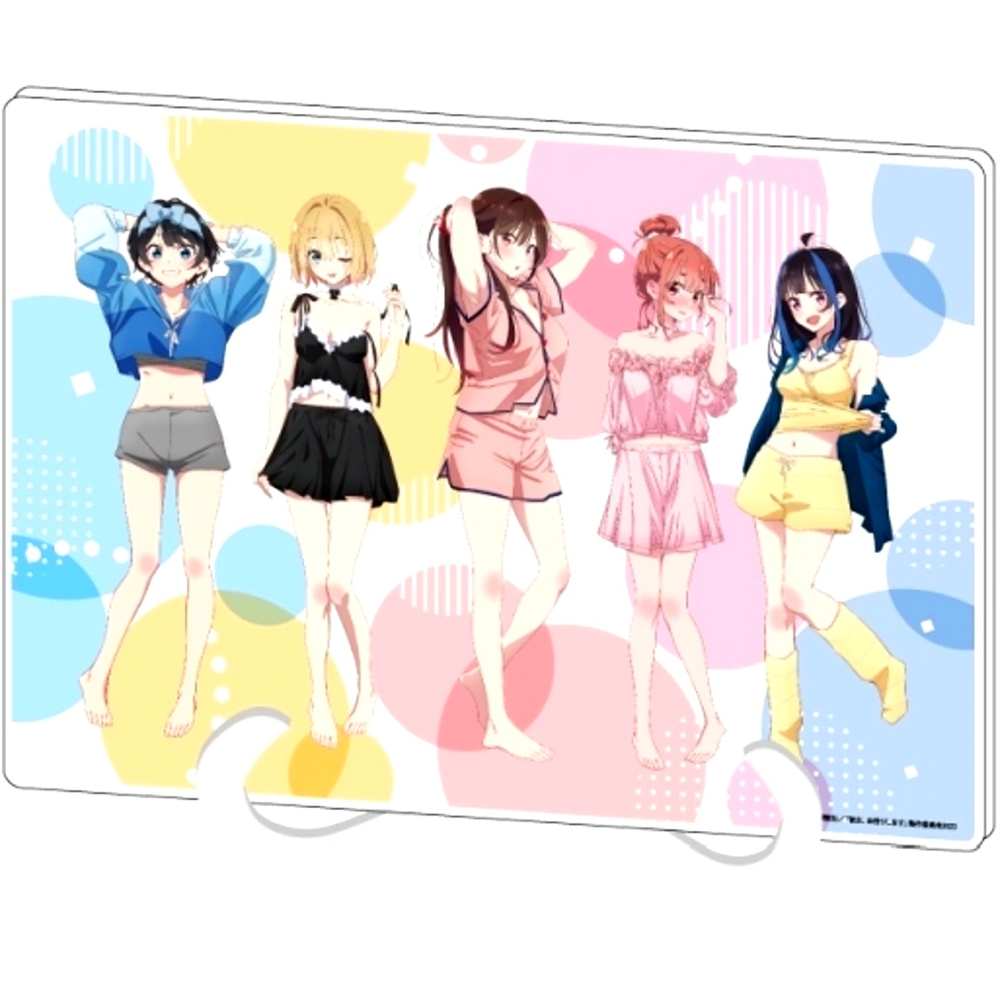 02. Group Design Illustration A5 Size Acrylic Art Board Rent-A-Girlfriend [USED]