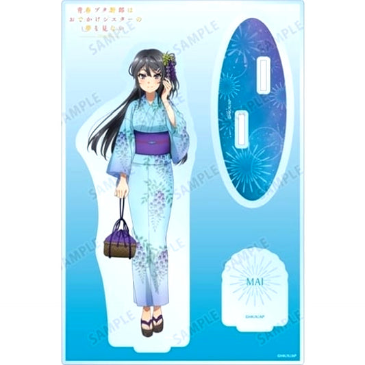 Mai Sakurajima Yukata Ver. Illustration Big Acrylic Stand with Parts Rascal Does Not Dream of a Sister Venturing Out [USED]