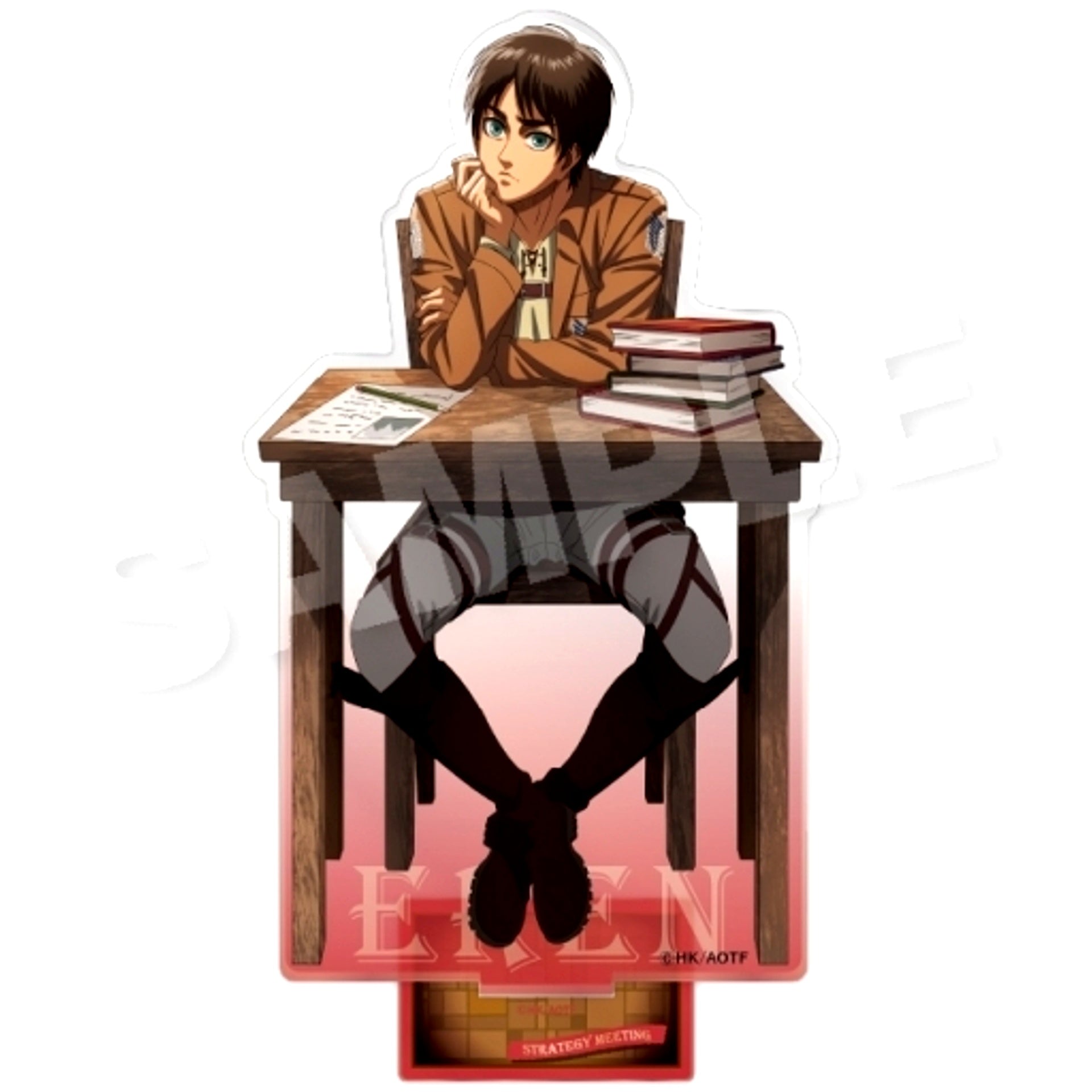 Eren Yeager Attack on Titan Strategy Meeting Together Ver. BIG Acrylic Stand [USED]