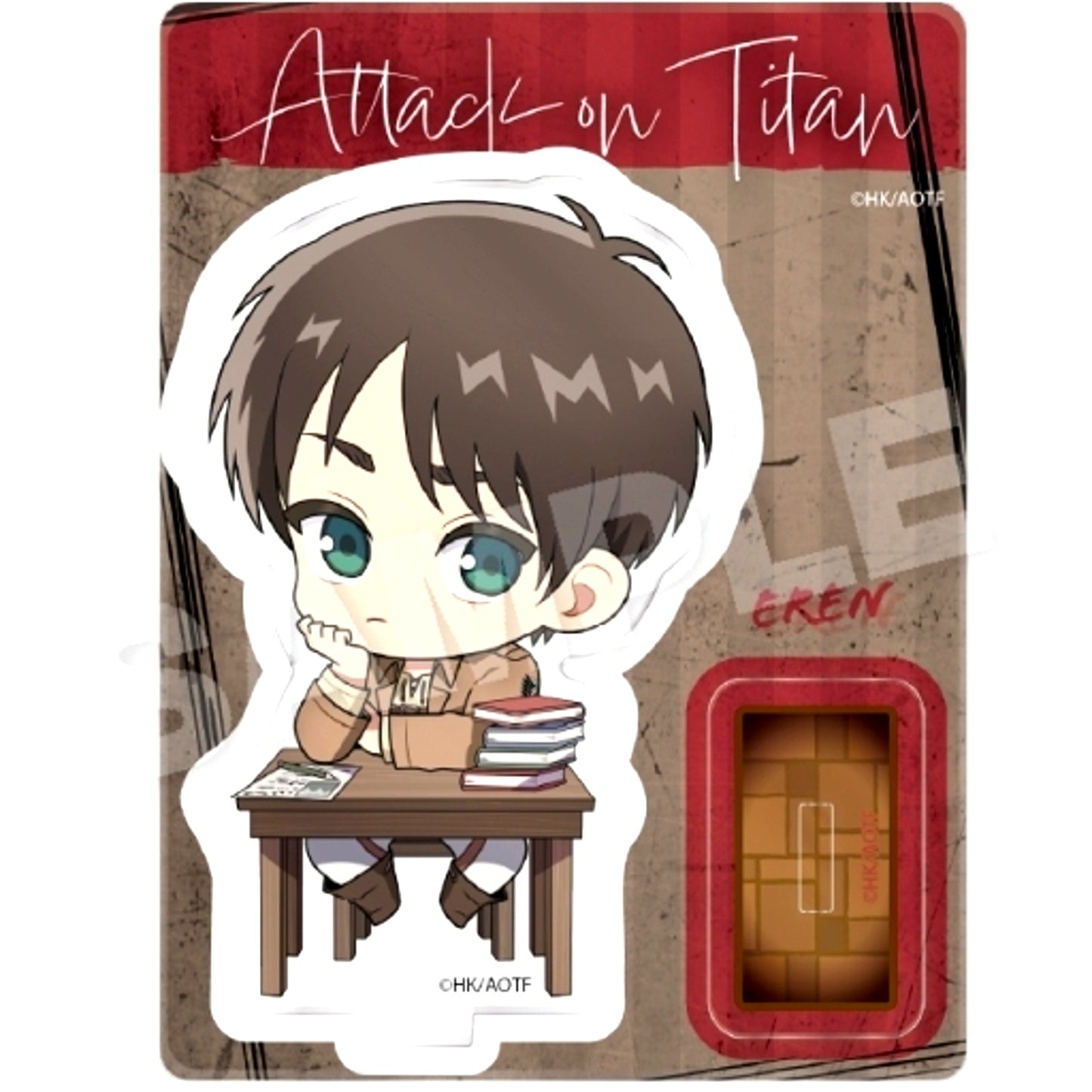 Eren Yeager Attack on Titan Petit Strategy Meeting Ver. Mini Character Acrylic Mascot [USED]