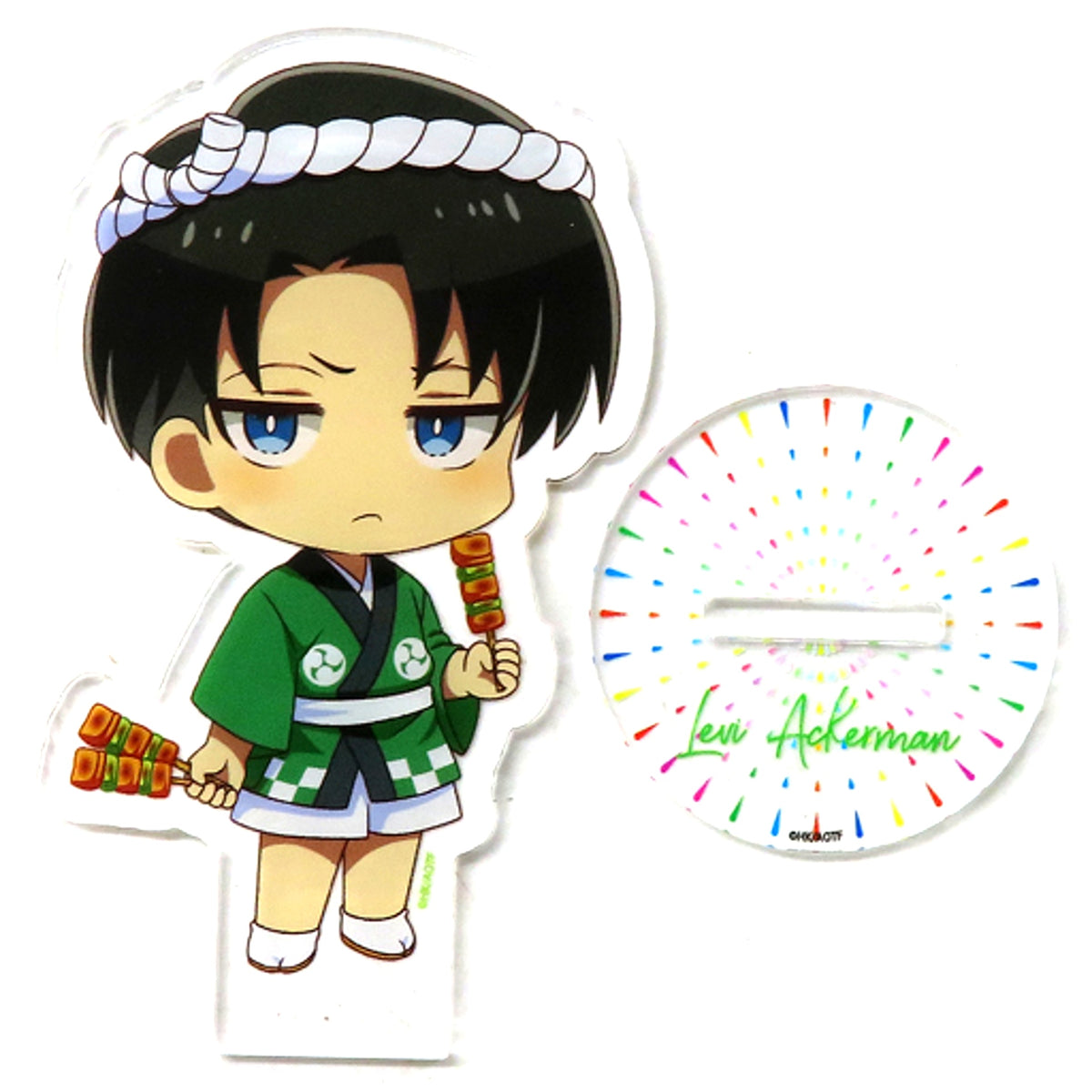 Levi Ackerman Acrylic Stand Happi Ver. Attack on Titan x PRINCESS CAFE BOX B [USED]