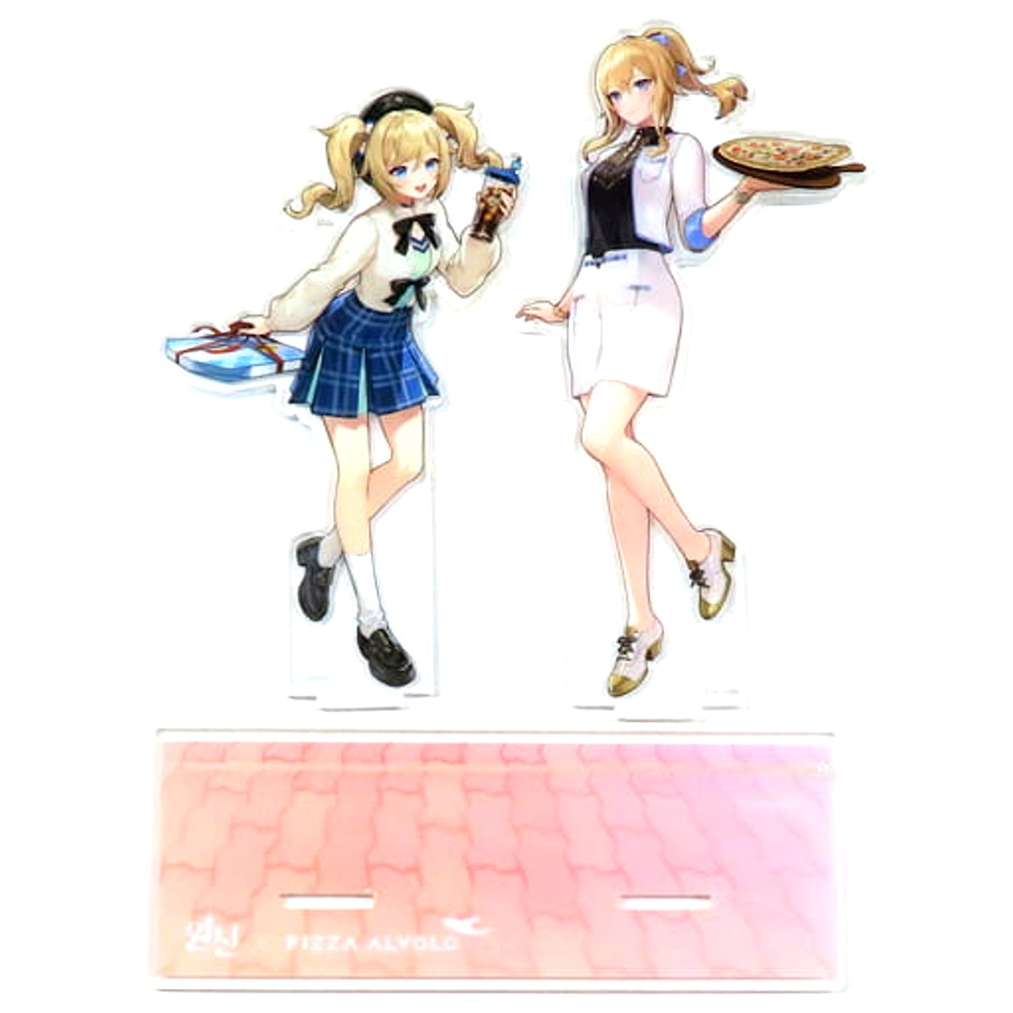 Jean & Barbara Genshin Impact PIZZA ALVOLO Collaboration Acrylic Stand Korea  [USED]