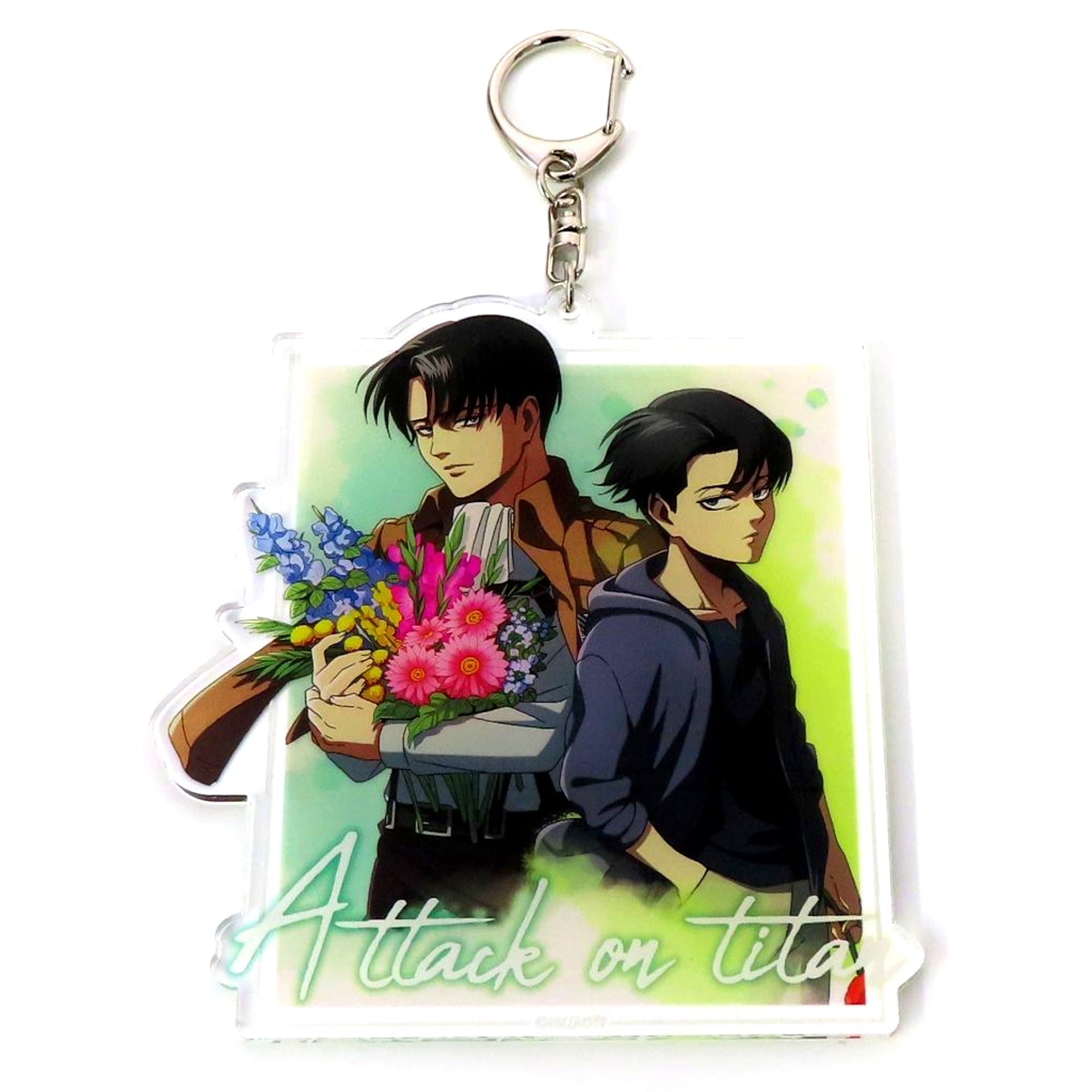 Levi Ackerman Attack on Titan BIG Acrylic Keychain Past and Future Ver. Animate Ltd [USED]