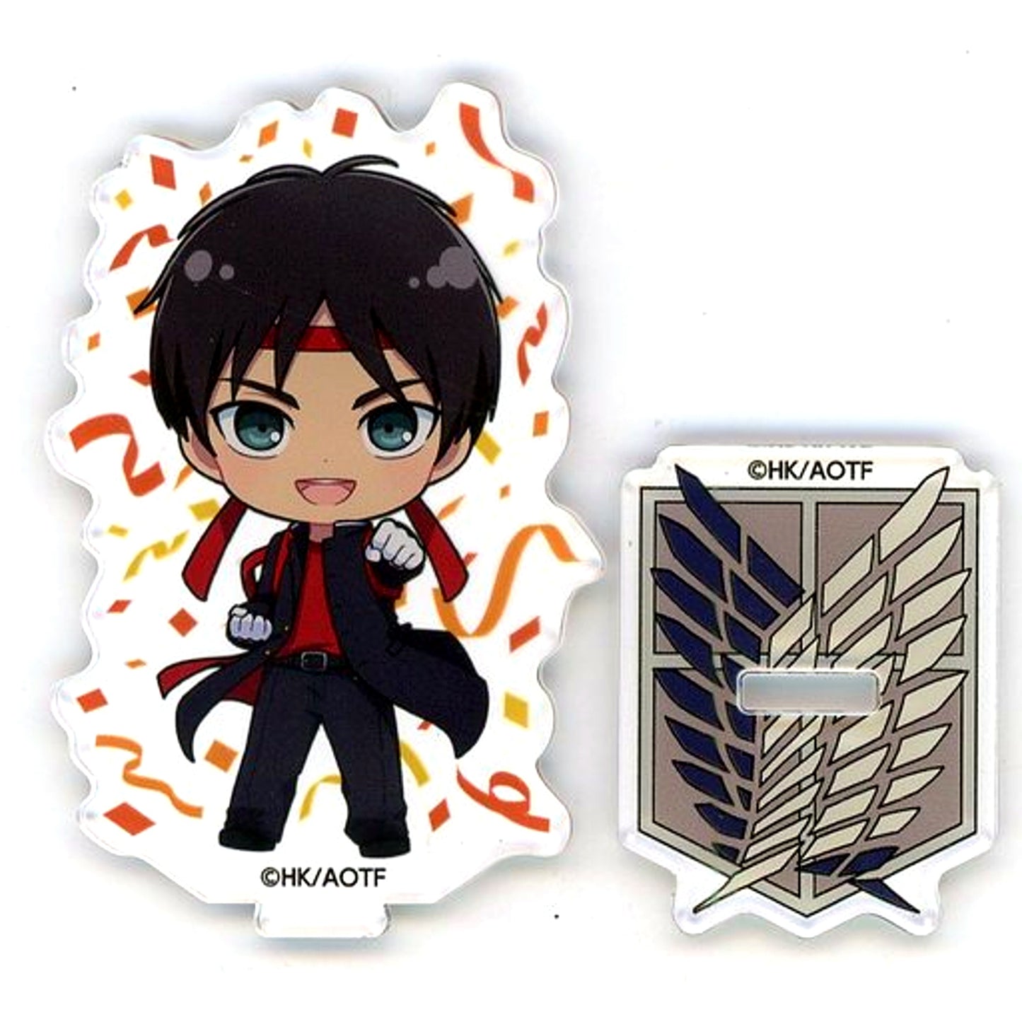 Eren Yeager Attack on Titan Acrylic Stand and GALLERY Collaboration cafe Autumn Support Corps [USED]