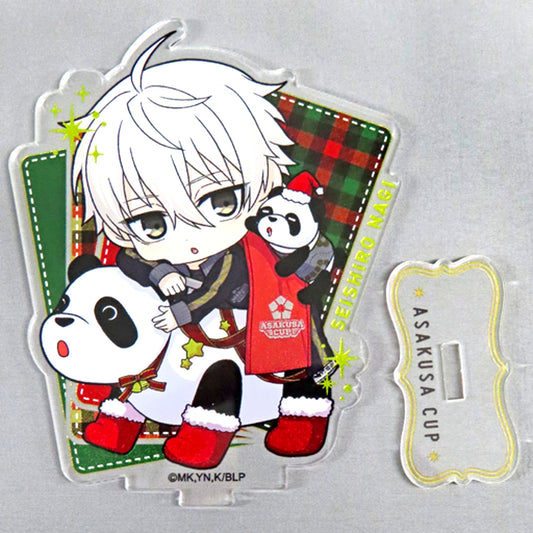 Seishiro Nagi Christmas Mini Character Acrylic Stand Blue Lock x Asakusa Hanayashiki Asakusa Cup [USED]