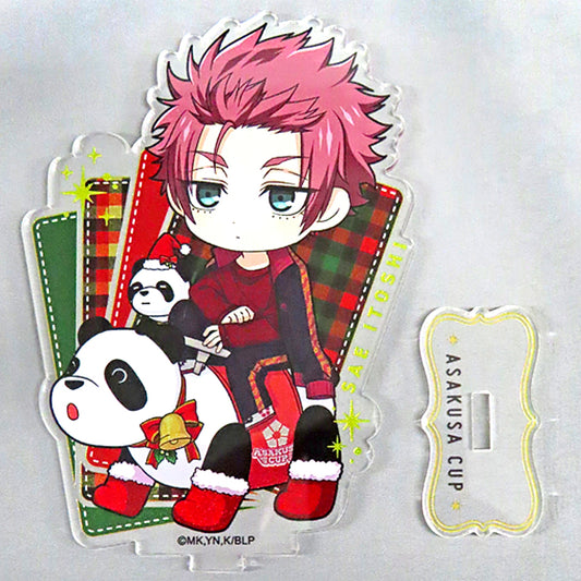 Sae Itoshi Christmas Mini Character Acrylic Stand Blue Lock x Asakusa Hanayashiki Asakusa Cup [USED]