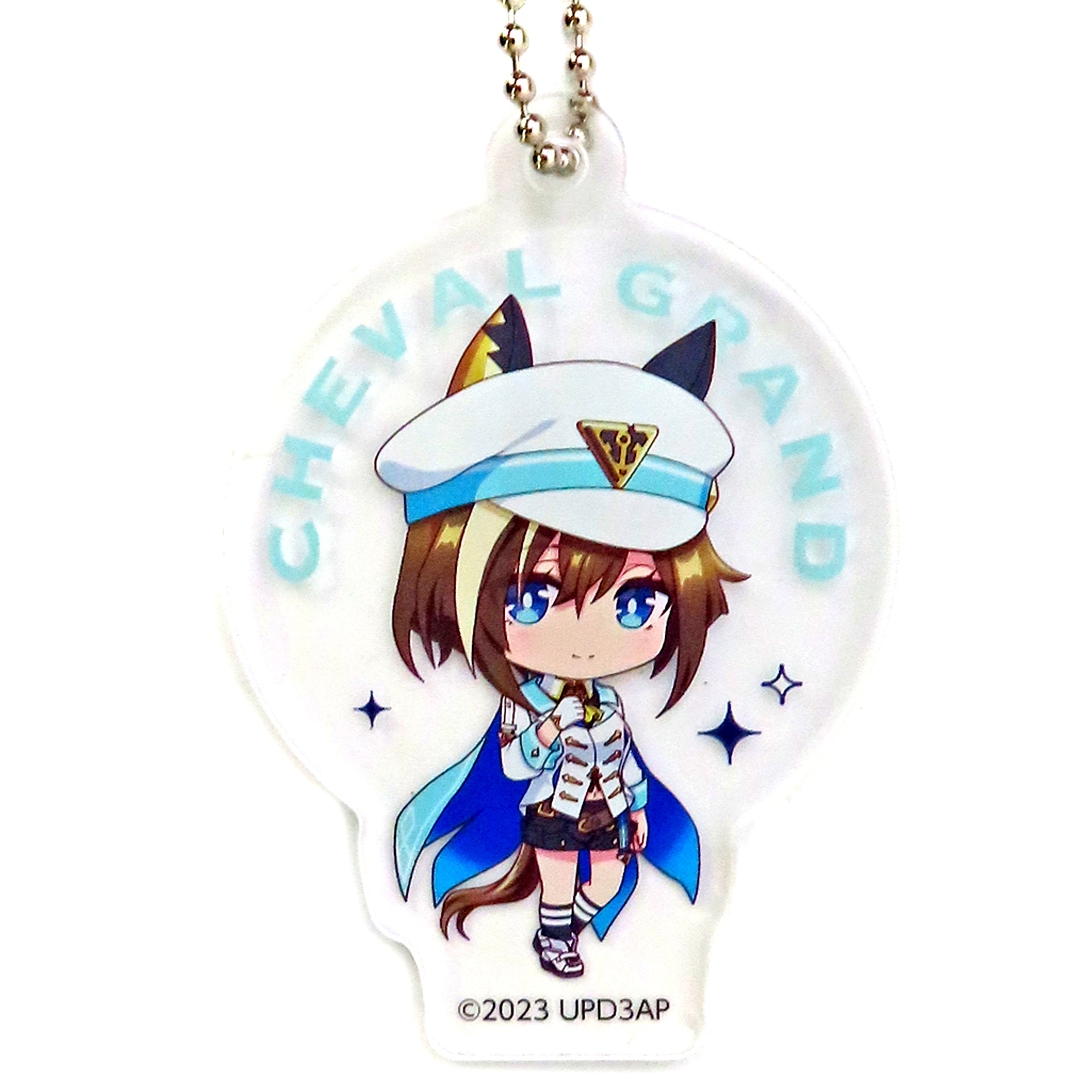 Cheval Grand Uma Musume Pretty Derby Season 3 Acrylic Keychain Lawson Meiji Macadamia Chocolate White Veil [USED]