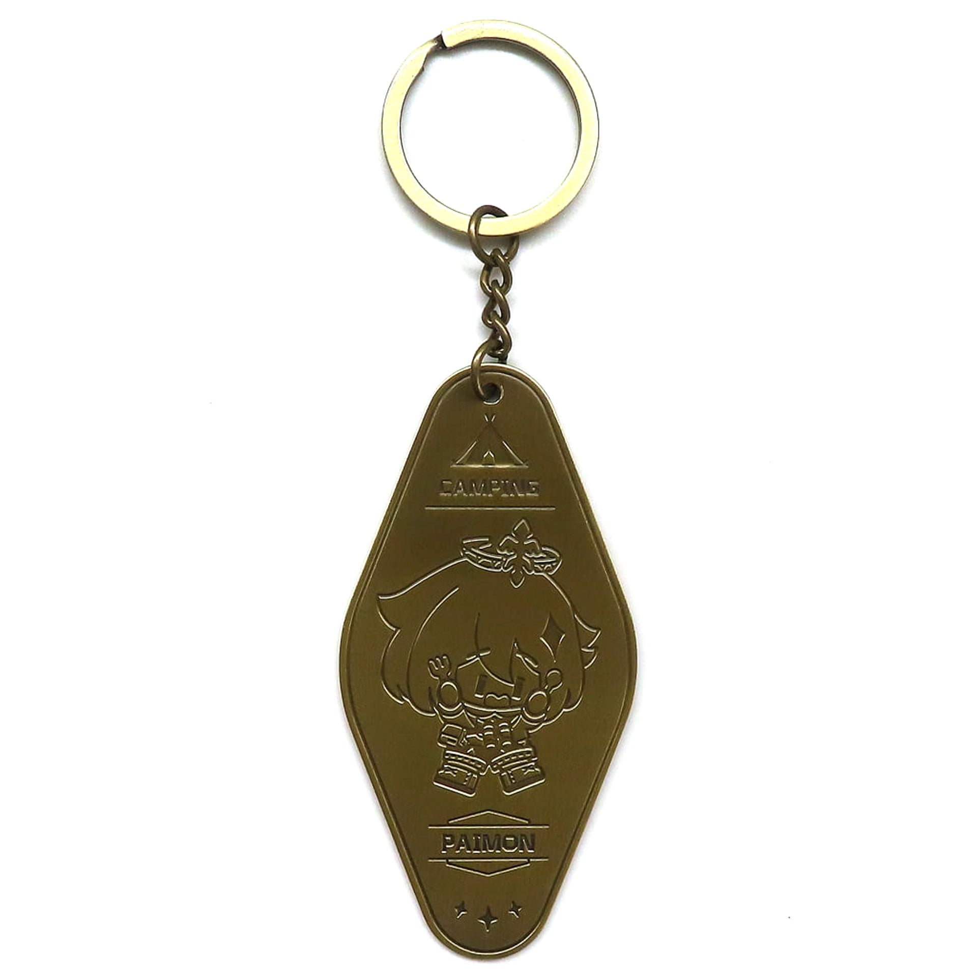 Genshin Paimon Relaxed Camping Series Metal Strap Keychains [USED]