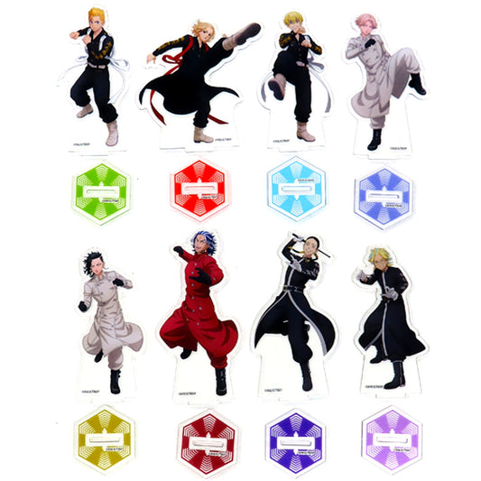 Set of 8 Prize C Tokyo Revengers Acrylic Stand Grade Kuji [USED]