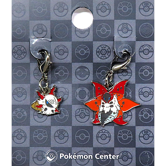 Set of 2 Larvesta & Volcarona Pokemon National Pokedex Metal Charm [USED]